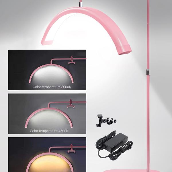 Lampara Media Luna Rosa Diamantes