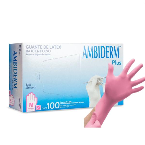 Guantes LATEX rosados