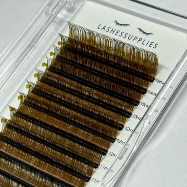 Pestañas Café  Lashessuppliescr sola medida 0.05D