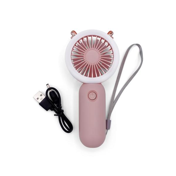 Abanico Rosa con Luz Led