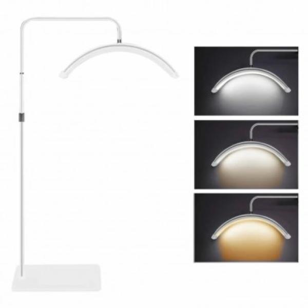 Lampara Media Luna Blanca Diamantes